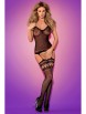 Боди артикул: F 214 bodystocking Black от Obsessive - вид 1