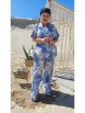 Брючный костюм артикул: 21383 диз.синий+белый от Vittoria Queen - вид 6