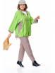 Брючный костюм артикул: М-7534 зелень, какао от T&N - вид 7